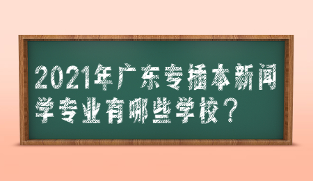 2025年广东专插本新闻学专业有哪些学校?